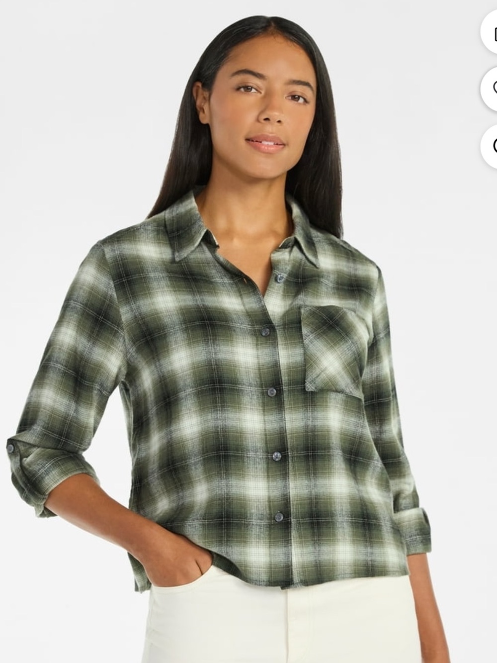 Plaid Button-Up Shirt